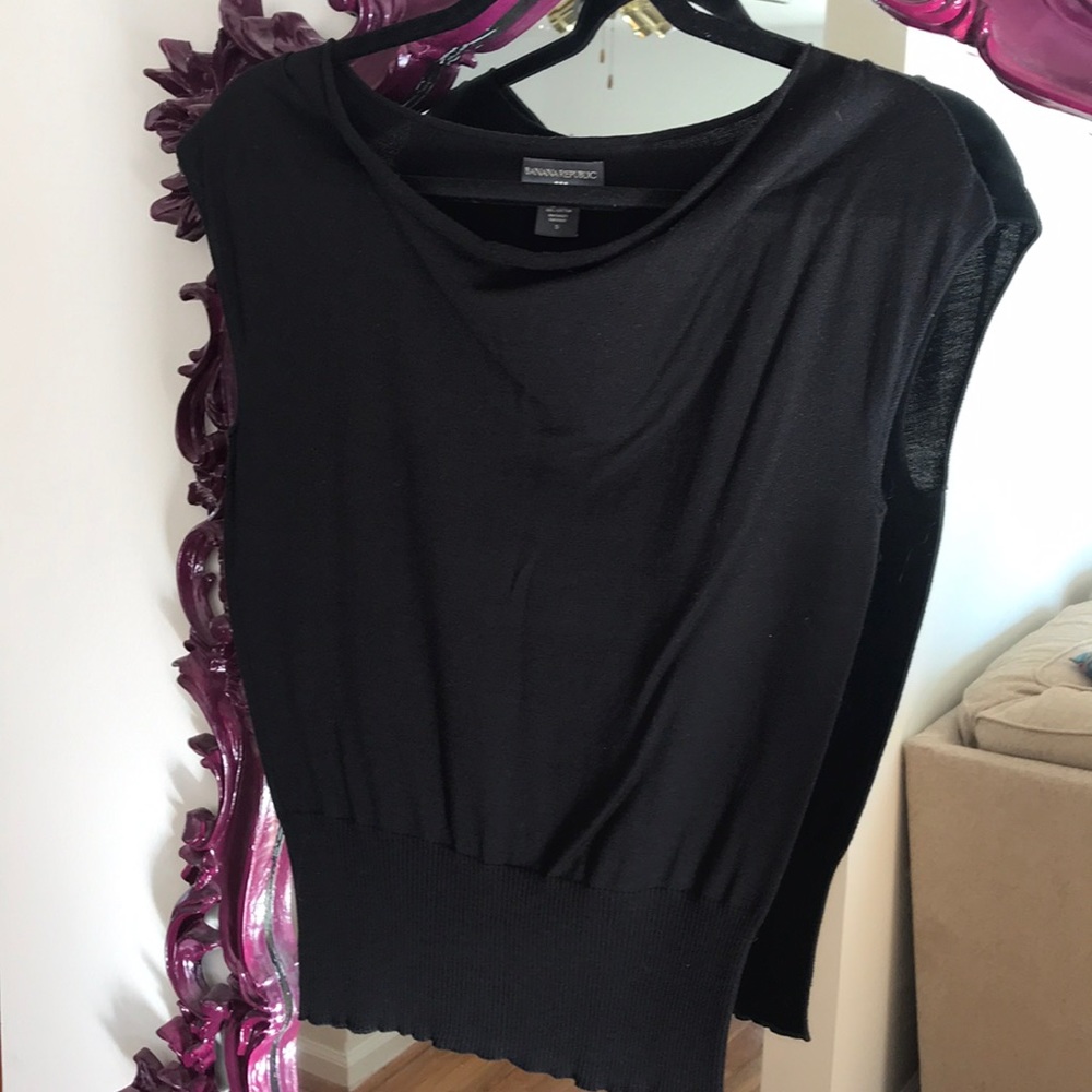 Flattering black blouse